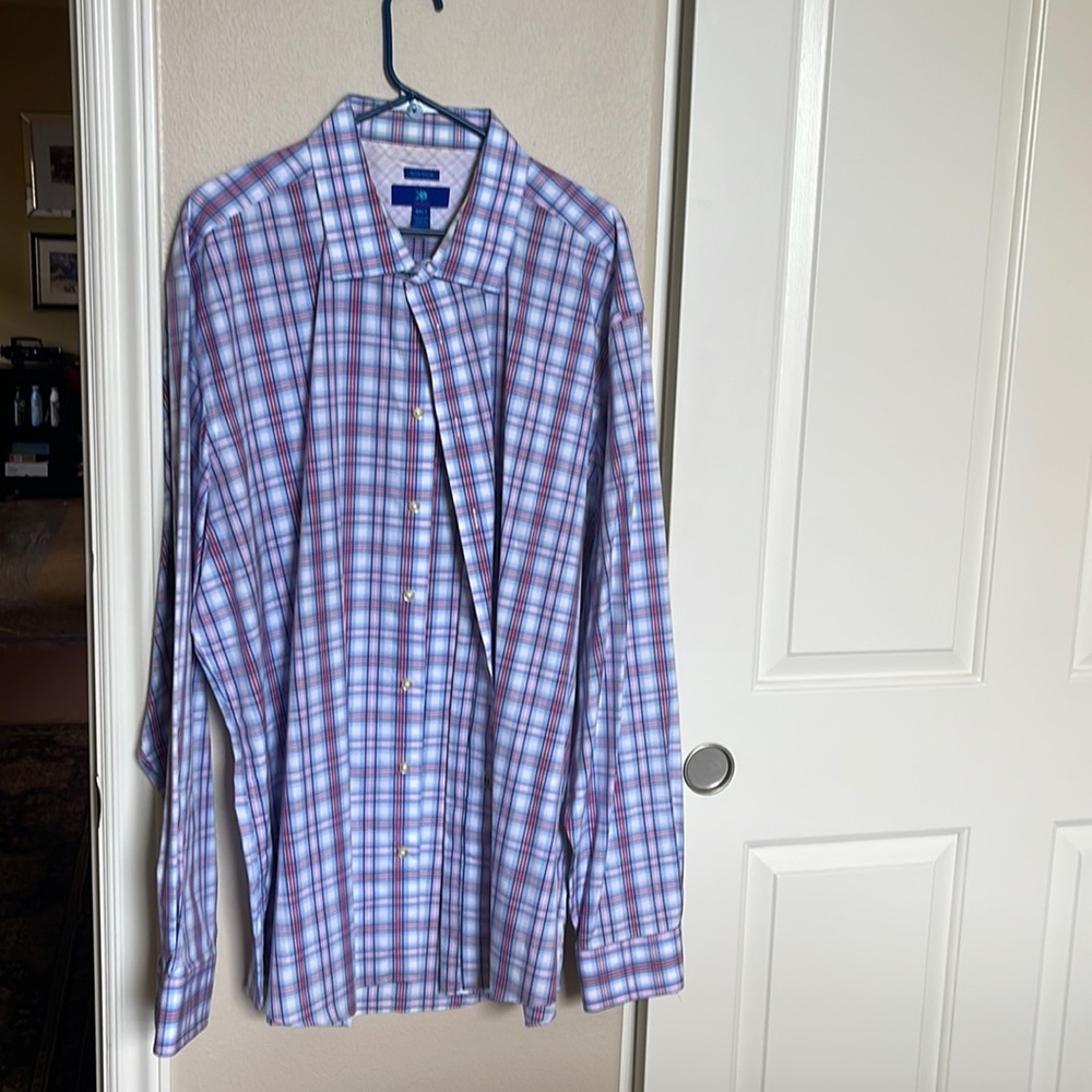 Sharp plaid shirt, dress up or down